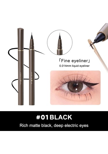 Judydoll Has Likit Eyeliner Kalemi, Ula İnce Uç, Su Geçirmez, Bulaşmaya Dayanıkl Black Dark Topaz