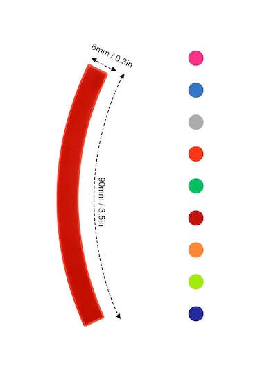 Green-10pcs Yapışkanlı Yansıtıcı Bant Bisiklet Güvenlik Uyarı Etiketi Bisiklet Reflektör Bant Şerit Bisiklet Scooter Jant Dekorasyon Çok Renkli