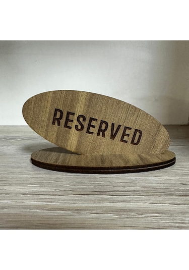 Masaüstü Rezerve Yazısı Mdf Lazer Kesim