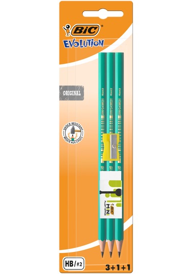 Bıc Kurşun Kalem + Silgi + Kalem Traş