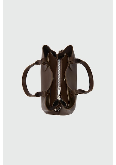 Doop Omuz Çantası Kahve Kahverengi - Siyah - Bej