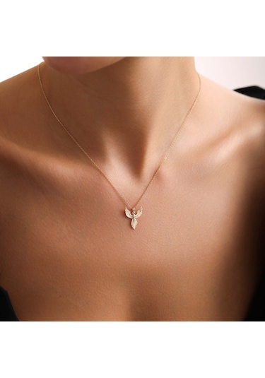 Altın Anka Kuşu Kolye T13185