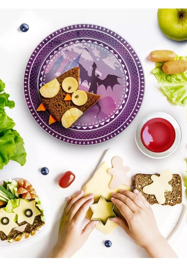 Nd Plej Tek Kullanımlık Sofra Takımı Tabaklar Ve Bardaklar Ejderha Mor 178807482 30