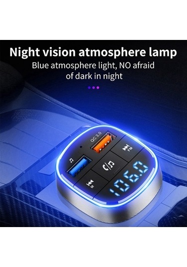 Artfulabode Verici Sones Siyah Şarj Qc3.0 Mp3 Hızlı Fm Çalar Bluetooth Araba Araba Dl