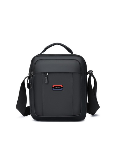 Erkekler İçin Şık Ve Fonksiyonel Oxford Kumaş Günlük Sırt Çantası, Büyük Kapasiteli Erkek Messenger Çanta, Yaz Ve Günlük Kullanım İçin Pratik Erkek Aksesuarı Siyah