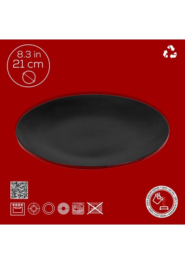 Lava Döküm Yuvarlak Servis Tabağı Çap Ø 21cm.-bordo Bordo
