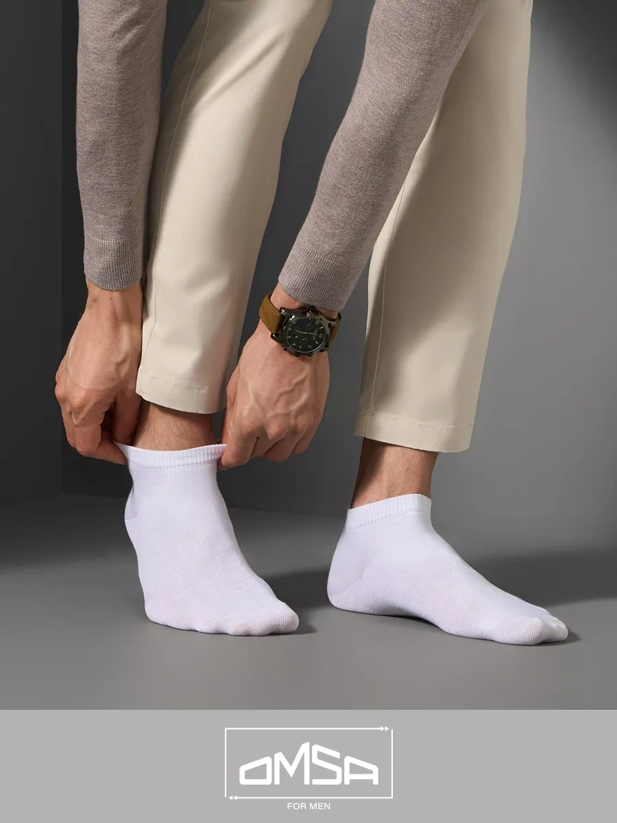 Omsa Pamuklu Kısa Yaz Çorapları 5'li Set 91726293 Beyaz