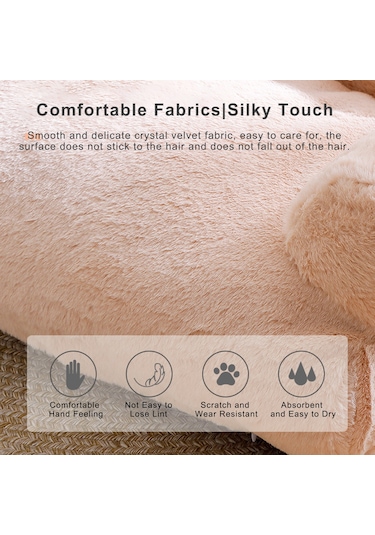 Geeksen Kedi Yatağı Ultra Yumuşak Peluş Malzeme Köpek Kedi Yatakları Kapalı