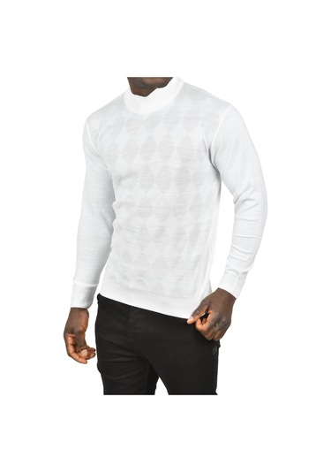 Deepsea Erkek Beyaz Dar Kesim Baklava Desenli Yarım Boğazlı Yaka Triko Yarım Balıkçı Yaka Kazak 2505506 Beyaz Deepsea Erkek Beyaz Dar Kesim Baklava Desenli Yarım Boğazlı Yaka Triko Yarım Balıkçı Yaka Kazak 2505506 Beyaz