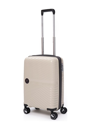 4 Lü Valiz Seti Elatae Exclusive Pro Polipropilen Kırılmaz Büyük - Orta - Kabin Boy Ve Makyaj Bej - Antrasit 5239