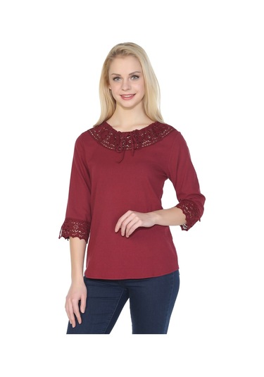 Zehra Şile Bezi Bluz Bordo Brd Bordo
