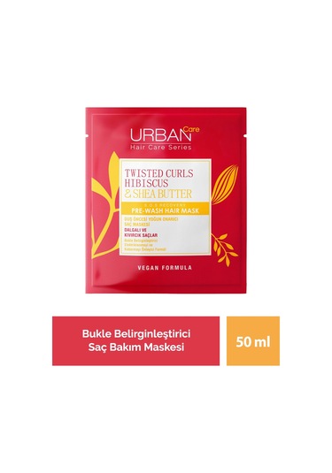 Urban Care Hibiscus & Shea Butter Kıvırcık ve Dalgalı Saçlar için Bakım Maskesi 50 ML