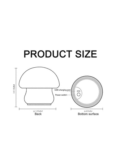 Dokunmatik Okul Öncesi Gece Lambası Çocuklar İçin Mantar Gece Lambası Şarj Edilebilir Sevimli Lambalar İç Mekan Dekorasyonu Harika Hediye Çok Renkli