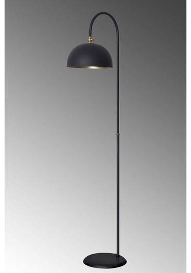 Lambader Eskitme Metal Gövde Modern Tasarım Ayarlanabilir Başlık Yerden Dekoratif Aydınlatma 160 Cm - Siyah