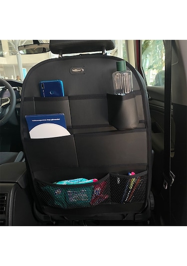 Renault Megane 1 Araç İçi Deri Koltuk Arkası Organizer Düzenleyici Koruyucu Siyah