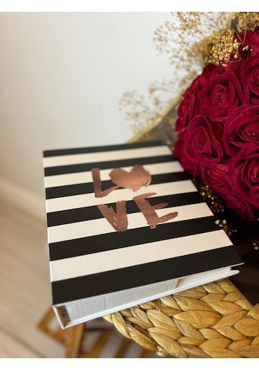 Rabsev Fotoğraf Albümü 10x15cm 200 Fotoğraf Kapasiteli Renkli Love Desenli Anı Albümü