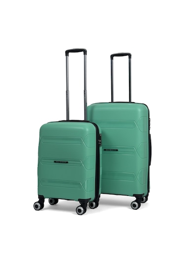 Lucas Polipropilen Kırılmaz Valiz, Kabin Boy&orta Boy Su Yeşili