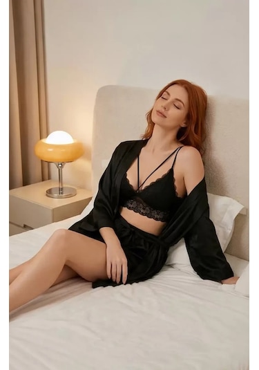 LUXSTOREE Kadın Siyah Dantel Büstiyer Modern Ve Şık Tasarım Çok Renkli