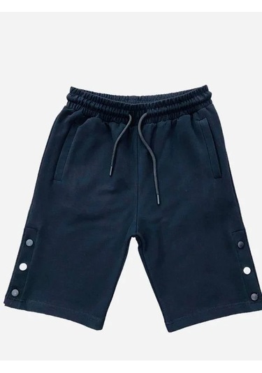 Çocuk Çıtçıtlı Şort-14547 Siyah