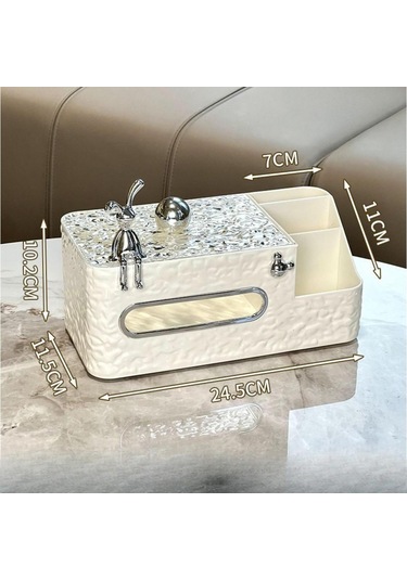 Suntek Banyo Oturma Odası Ofis Için Doku Kutusu Kapağı Yüz Tutucu Beyaz