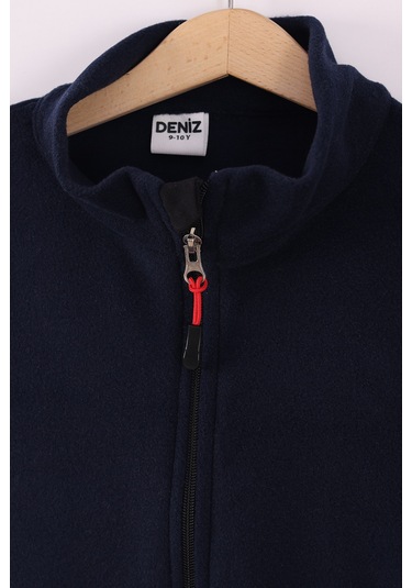 Monox Çocuk Unisex Parmak Geçmeli Polar Ceket Lacivert