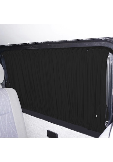 Pandami Opel Vivaro A 2001-2014 Uyumlu Siyah Raylı Oto Perde Takımı