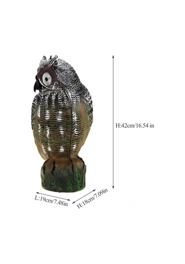 Lemestar Güneş Enerjili Göz Işıklı Baykuş Kuşları Kovucu, Bahçe Dekorasyonu Ve Eğitim Aracı