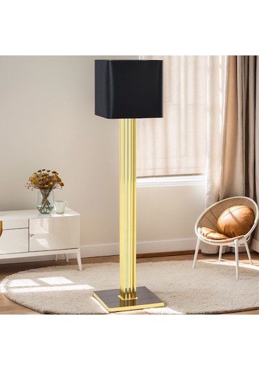 Premium Model Kare Lambader Lüx Aydınlatma Sitemi 37x37 159 Cm Siyah