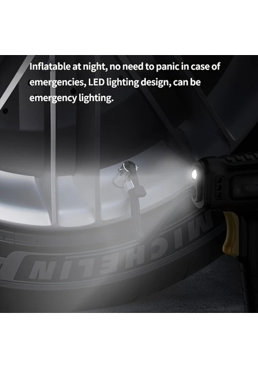 Boatshop1 120w Kablolu Kablosuz Elektrikli El Tipi Araba Hava Pompası Taşınabilir Dijital Otomatik Lastik Pompası