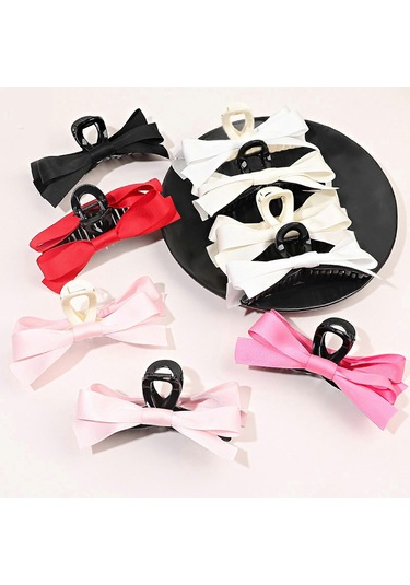 Sevimli Tatlı Kız Fiyonklu Saç Tokası Fiyonk Basit Kurdele Y2k Ta Diğer