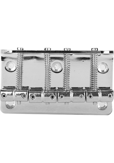 Hfambition Gitar Teli Köprüsü 4 Telli Bas Gitar İçin Metal Malzeme Dayanıklı Easy Kurulum Gümüş