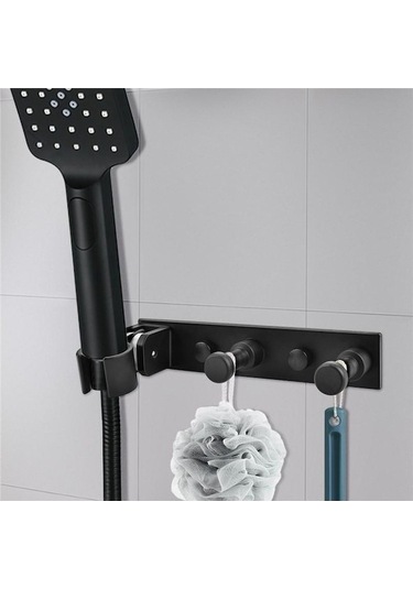 Tongxida Modasından Tutucu Siyah Monte Duş Havlu Asma Banyo Depolama Kancaları Bosphorusboutique Siyah