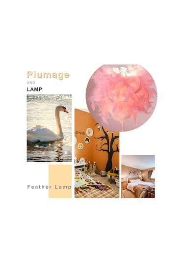 Cbtx Ta-019 Tüy Abajur Masa Lambası Başucu Led Işık Yatak Odası Masası Gece Lambası Ev Dekorasyonu Uyku, Okuma İçin - Pembe