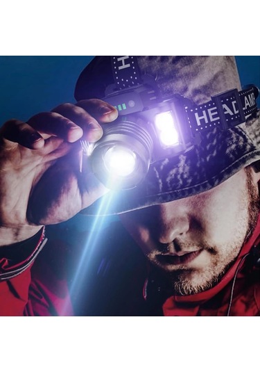 Sensörlü Cree Tg Led Şarjlı Kafa Lambası Wt-625 Antrasit