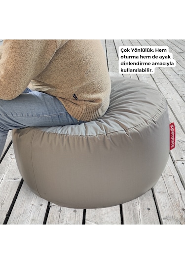 Xpermate Zen Puf Bench Fermuarlı Puf Koltuk 80x40 Antrasit