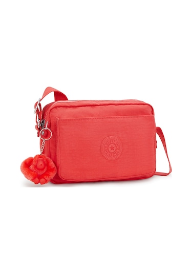 Kıplıng Abanu M Orta Boy Omuz Çantası Kırmızı Almost Coral Kırmızı