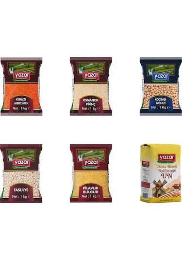 Yazar Karma Kuru Gıda Kolisi Set 6 x 1 KG