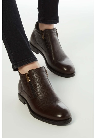 Tamer Tanca Erkek Hakiki Deri Kahverengi Floter Klasik Bot 285 1074kb Erk Bot Kahve Floter