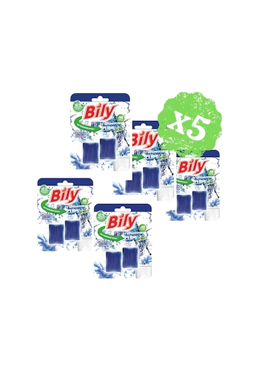 Bily Wc Klozet Rezervuar Blok Mavi Su 5'li  2 x 50 G