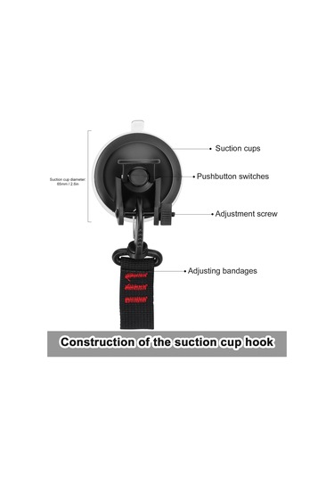 Leezsing Araç Kamp Çadırı Emniyet Askısı - 6 Emniyet Kancası İle Pratik Çadır Bağlama Çözümü Çok Renkli