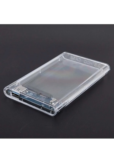 Techtic Şeffaf 2.5 Inç Usb 3.0 Sata Ssd Harddisk Kutusu Hdd