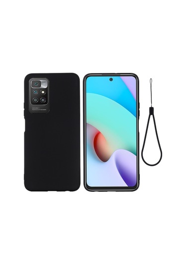 Xiaomi Redmi 10 Katı Renk Sıvı Silikon Dropproof Tam Kapsama Koruyucu Kılıf