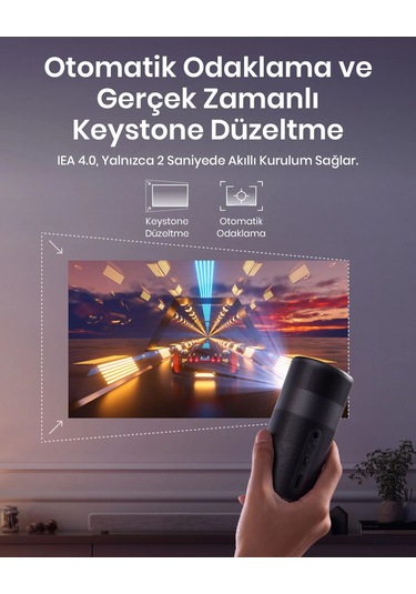 Anker Nebula Capsule Air D4112 Taşınabilir Projeksiyonlu Hoparlör Siyah