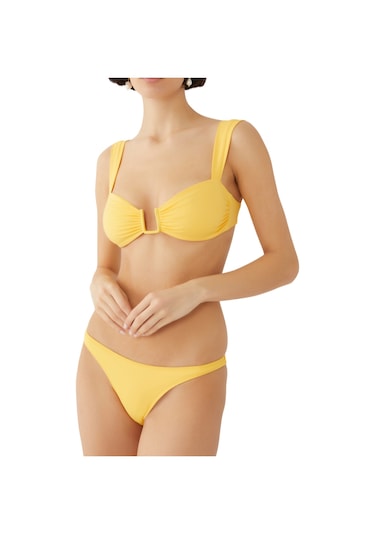 Away That Day Cannes Bağlamalı Bikini Üstü Sarı