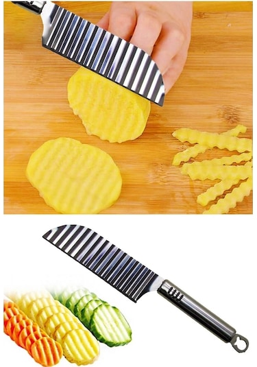 Hitfoni Çelik Paslanmaz Şekilli Patates Bıçağı