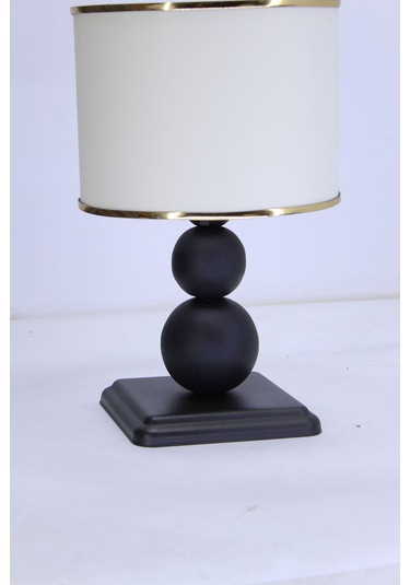 Decor Kare Top Abajur Gece Lambası Abajuru Siyah