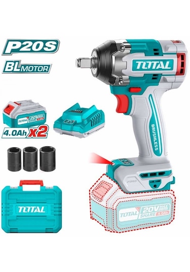 Total Tıwlı 2050 Akülü Somun Sökme 650 Nm 20 V 4,0 Ah