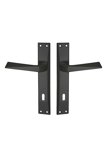 Prizma Siyah Aynalı Kapı Kolu Oda / Sessiz 40mm Oda Kapı Kilidi