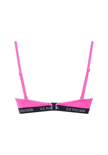 U.S. Polo Assn. Kadın Pembe Geniş Üçgen Bikini Üst 21501