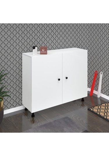 Kenzlife Ayakkabılık Yemeni5 Byzbyz 83 120 32 Kapaklı 5 Raflı 30 Çift Ayakkabı Kapasitesi Ahşap